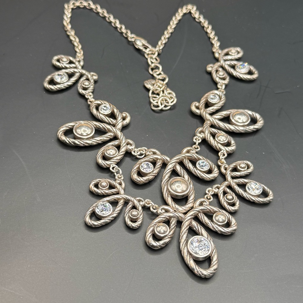 Brighton'' McKinney'' Reversible Crystal Statement Necklace - Picture 6 of 7